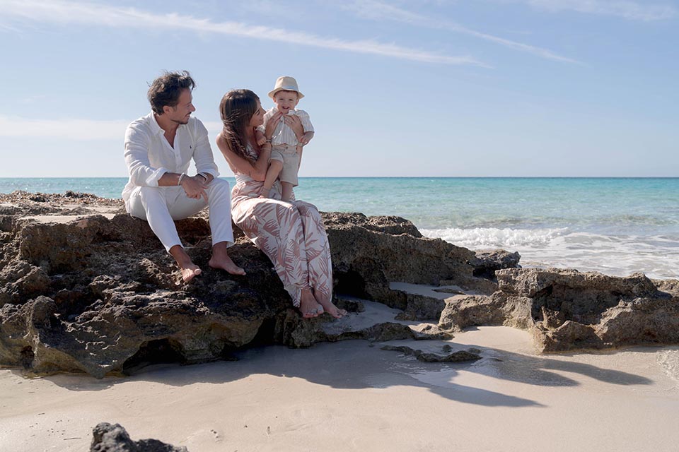 Fotografía familiar en Formentera