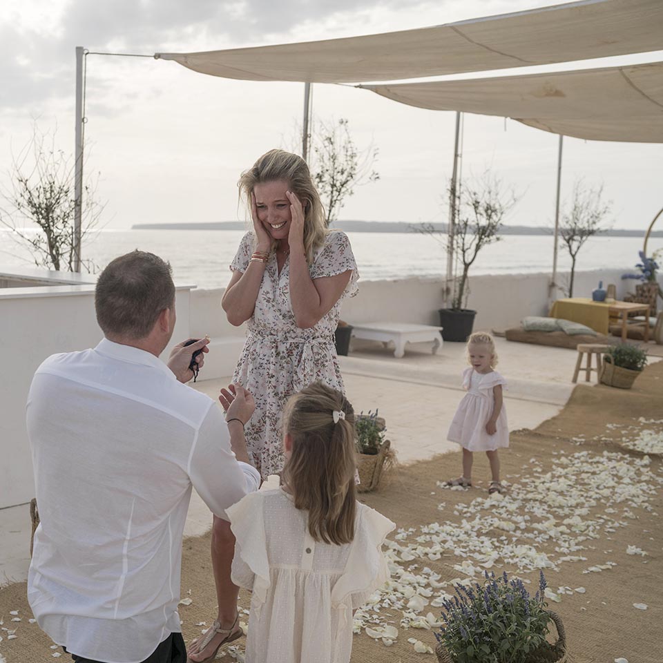 Fotógrafo pedida de mano en formentera 