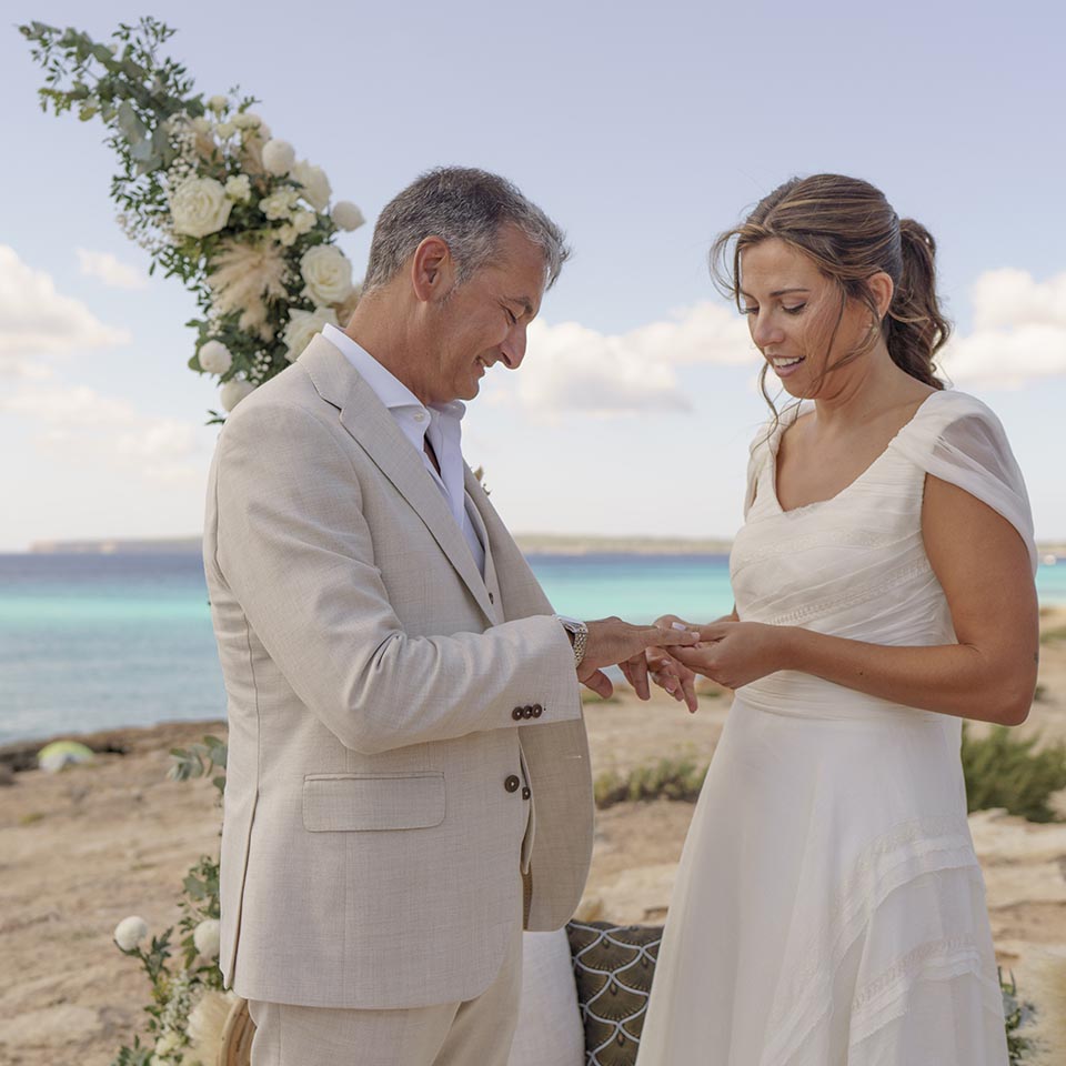 Boda en la playa de Migjorn