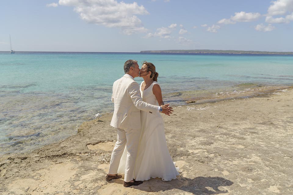Boda en la playa de Migjorn