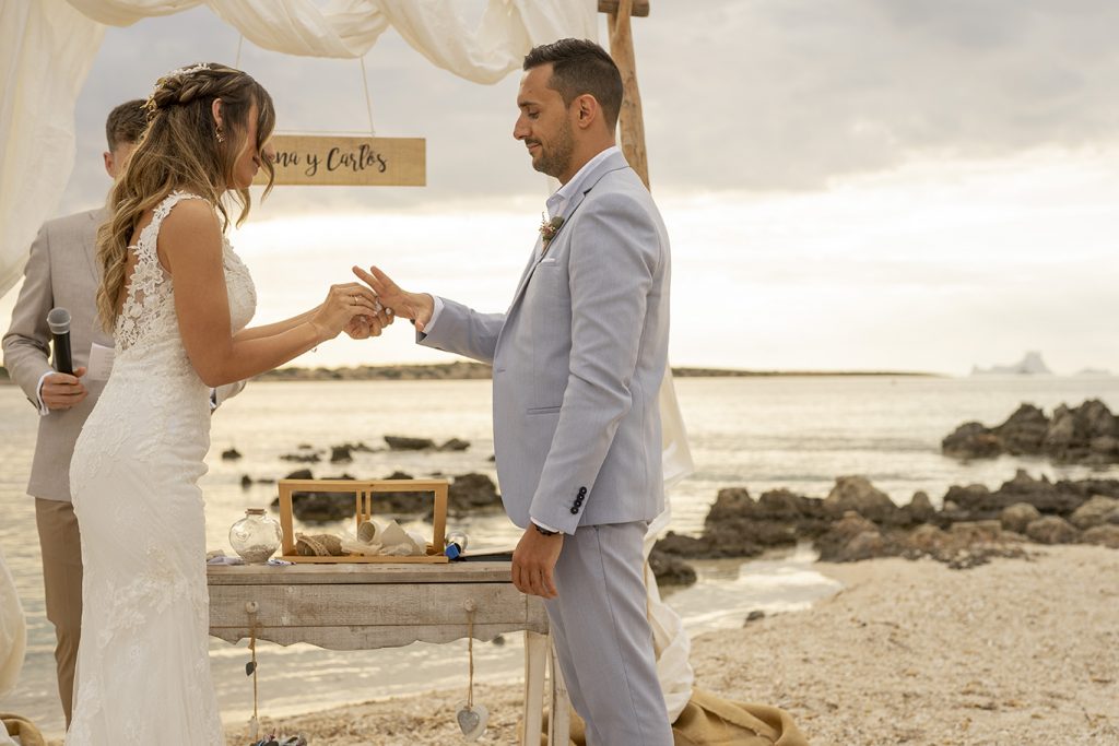 Fotógrafo y videógrafo de bodas en la playa, Ses Illetes, Migjorn Formentera